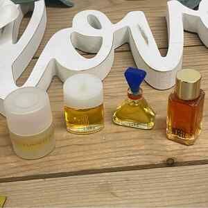 4 pc Mini Perfume bottles lot Norell Liz Claiborne Clinique Bill Blass Set